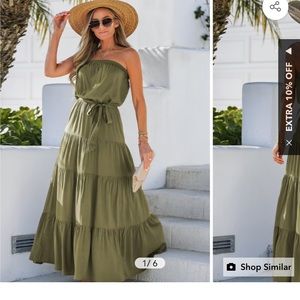 Cupshe Belted Tube Dress NWT size S